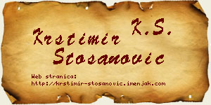 Krstimir Stošanović vizit kartica